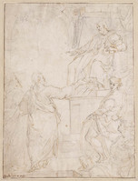 F 034
<br/>
Mozes en Aaron voor Farao
<br/>
<em>Zuccaro, Federico (1540/41-1609) - kopie naar</em>